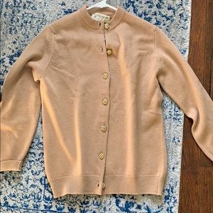 Vintage Crombie Tan Cardigan Sweater 
